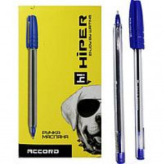 Ручка масл.Hiper Accord HO-510 1мм синя 50шт/уп