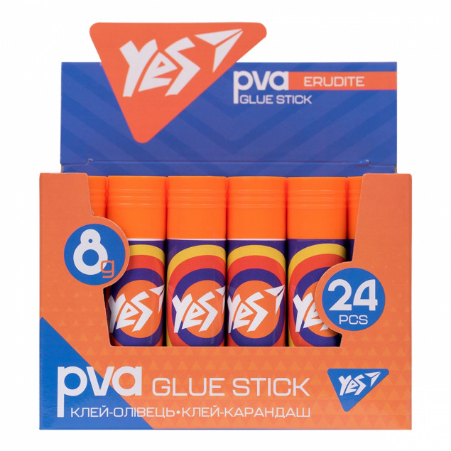Клей-олівець YES 8г, PVA Erudite 320268